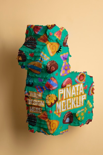 Party celebration with pinata mockup