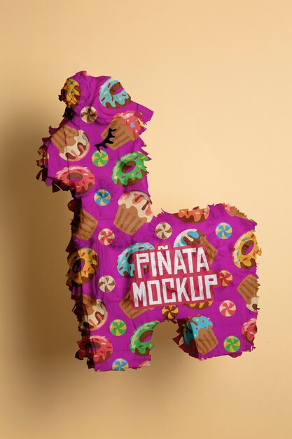 PSD party celebration with pinata mockup