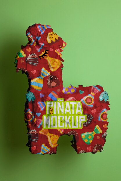 PSD party celebration with pinata mockup