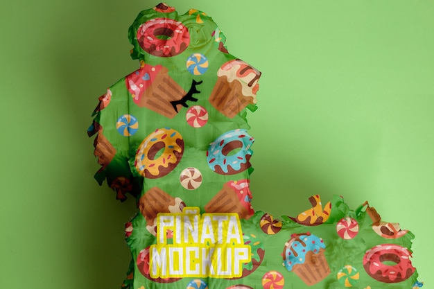 PSD party celebration with pinata mockup