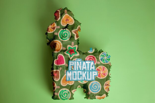 Party celebration with pinata mockup