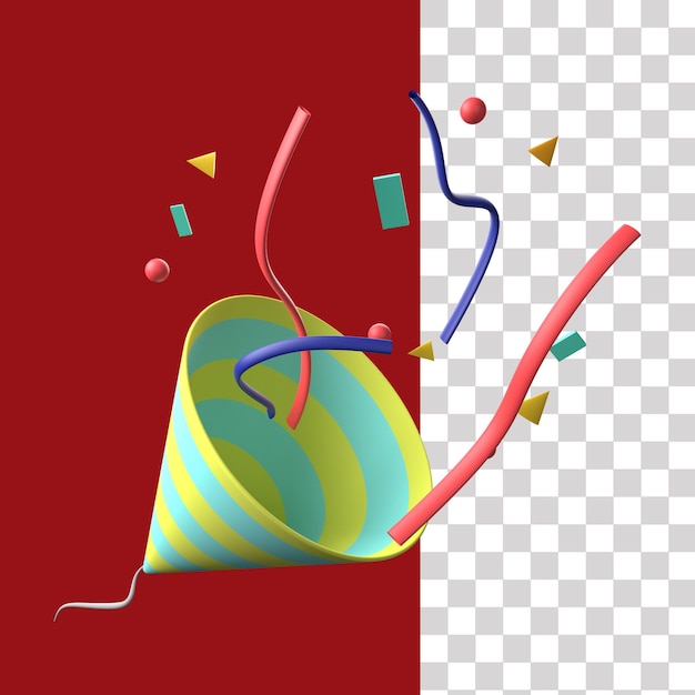 Party confetti 3d icon