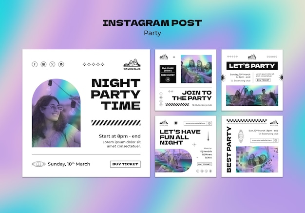 Party entertainment instagram posts