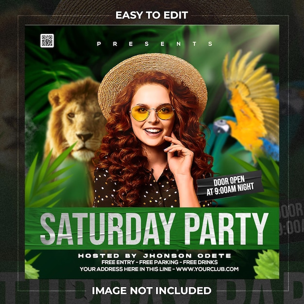 PSD party event social media template