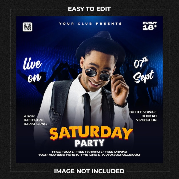 Party event social media template