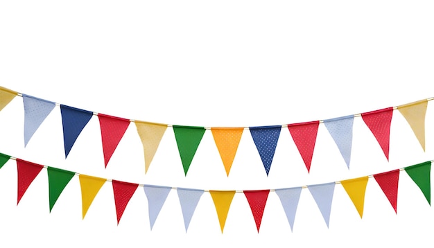 Party flags isolated