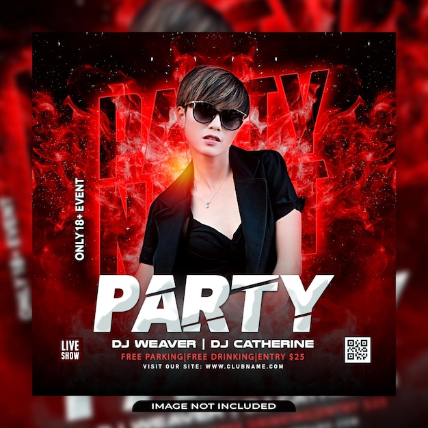 PSD party flyer design template