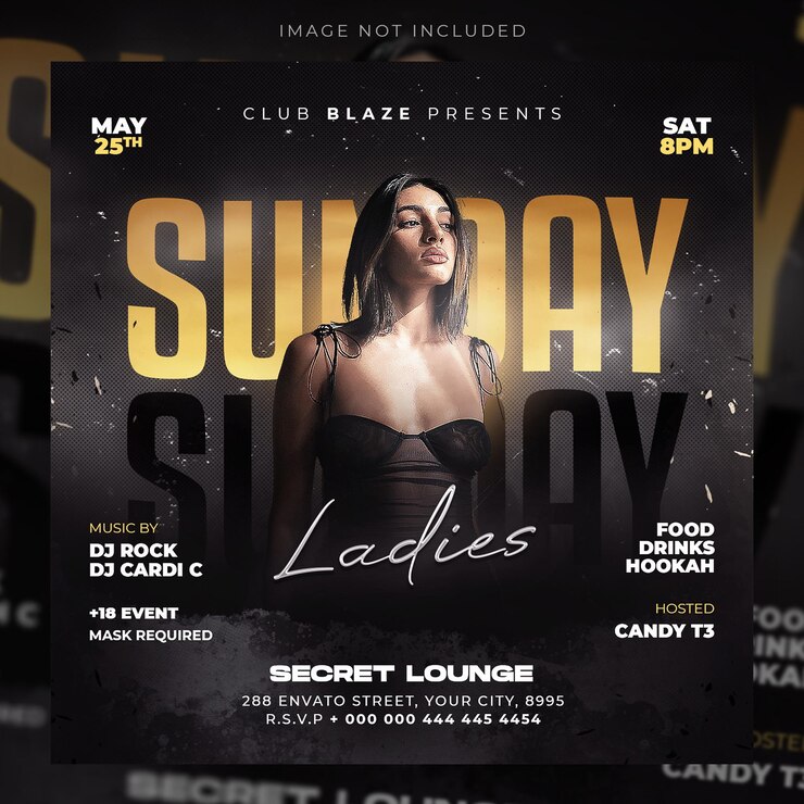 PSD party flyer night club flyer club flyer music flyer summer flyer artist flyer dj flyer psd