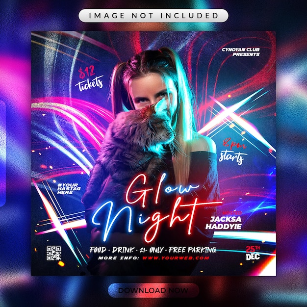 Party flyer or social media promotional banner template