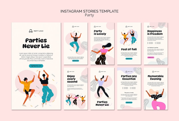 Party and fun instagram stories collection