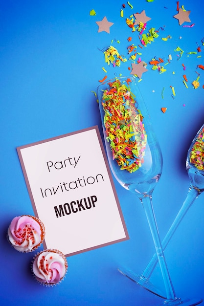 PSD party invitation mockup