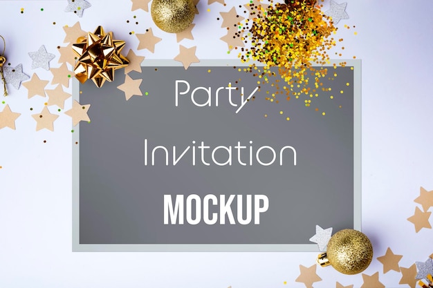 PSD party invitation mockup