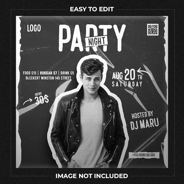 Party night social media template