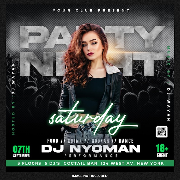 party social media template