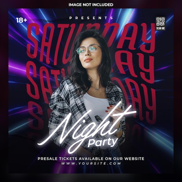 PSD party social media template