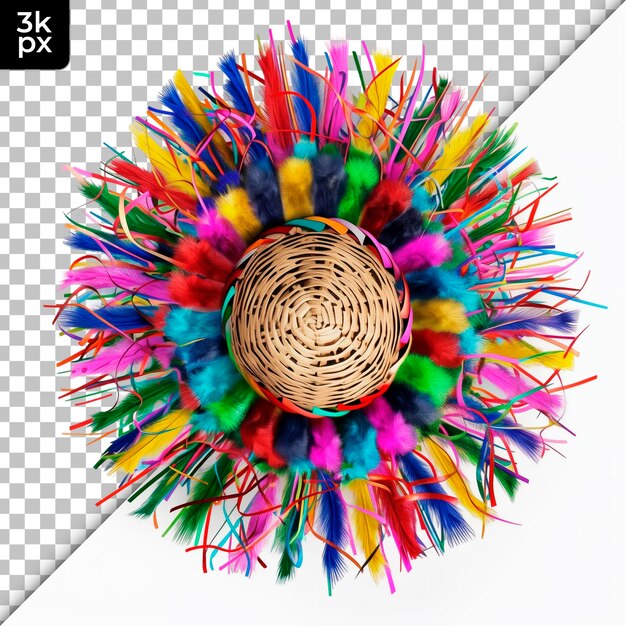 PSD party sombrero isolated on transparent background