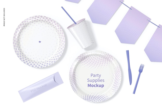 PSD party supplies mockup