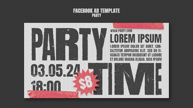 PSD party template design