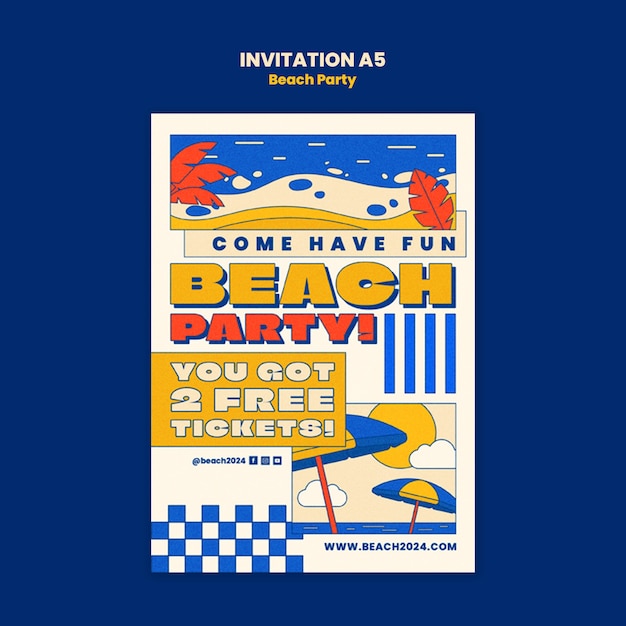 PSD party template design