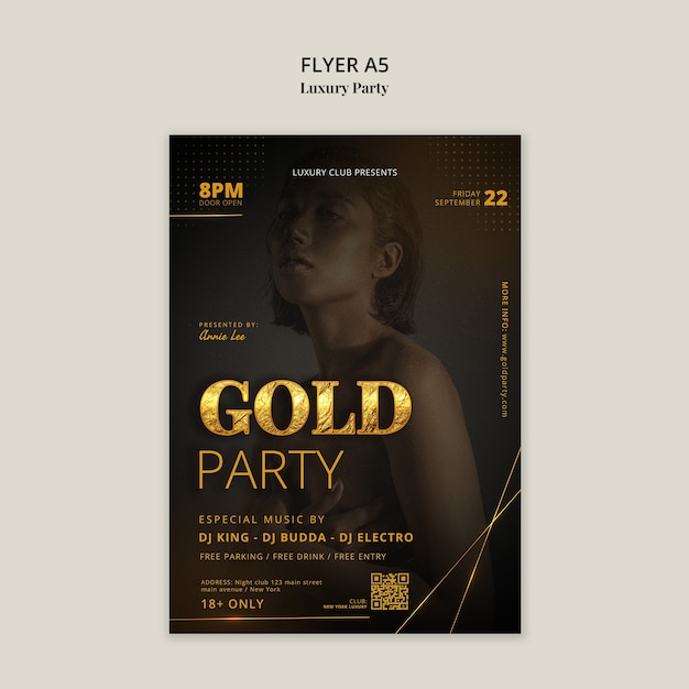 PSD party template design