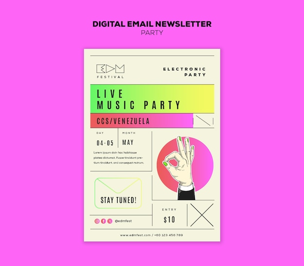 PSD party template design