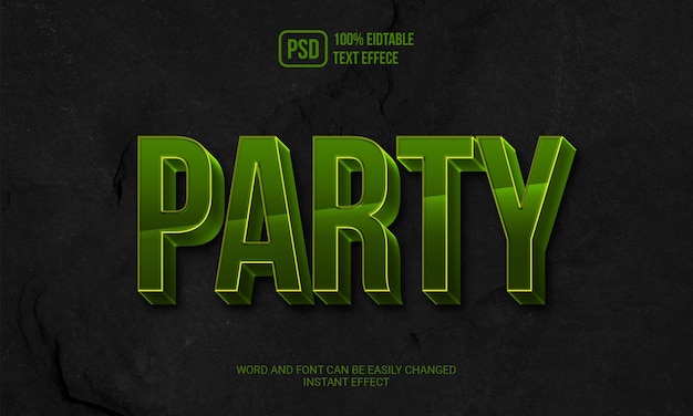 PSD party text style effect