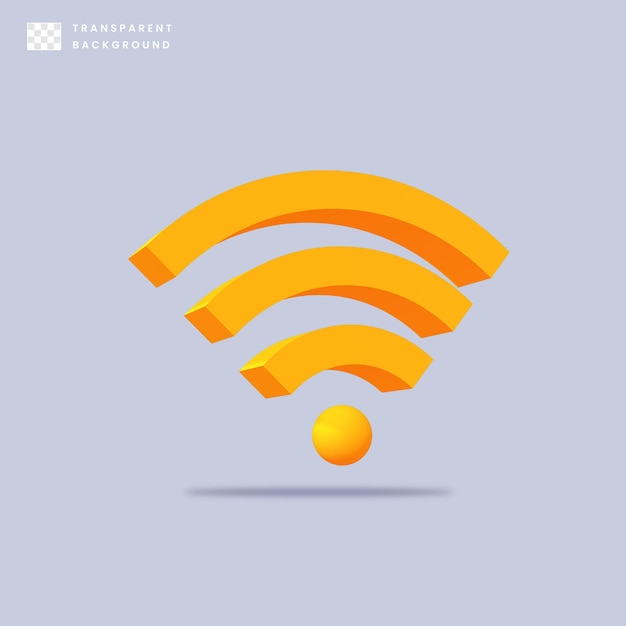 PSD pasek sieci wi-fi z ikoną 3d