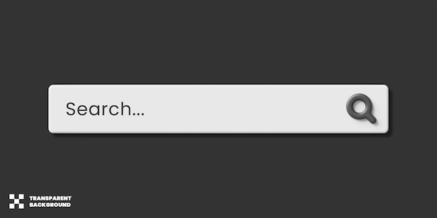 PSD pasek wyszukiwania szablonu projektu 3d