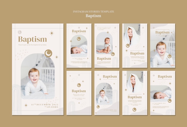 Pasgeboren christelijke doop instagramverhalen