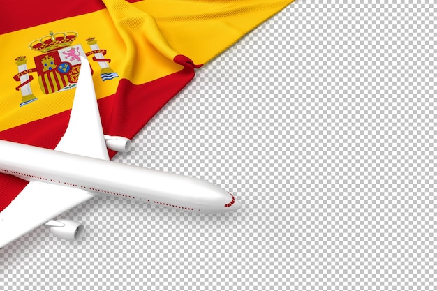 PSD Пассажирский самолет и флаг испании
