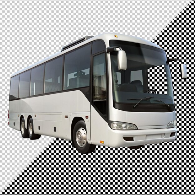 PSD passenger bus on transparent background