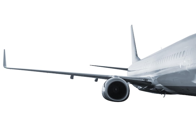 Passenger jet plane fly isolated