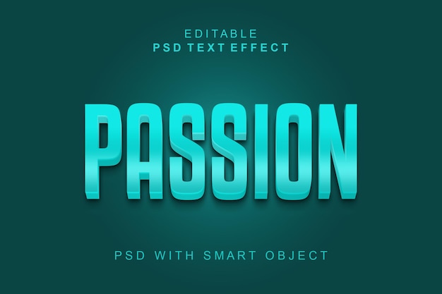 Passie 3d-teksteffect