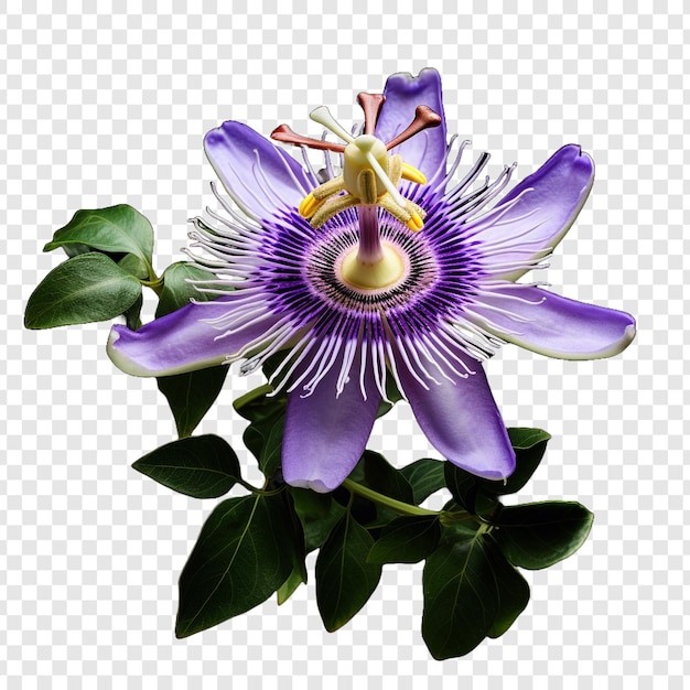 PSD passion flower flower png isolated on transparent background