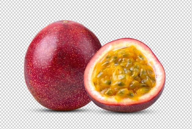알파 레이어에 고립 된 열정 과일