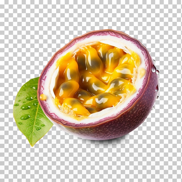 PSD passion fruit isolated on transparent or white background png
