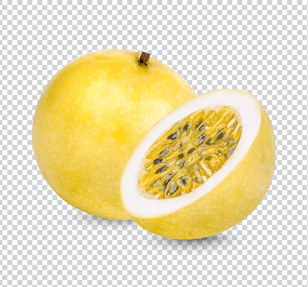 Passion fruit; Passiflora edulis isolated Premium PSD