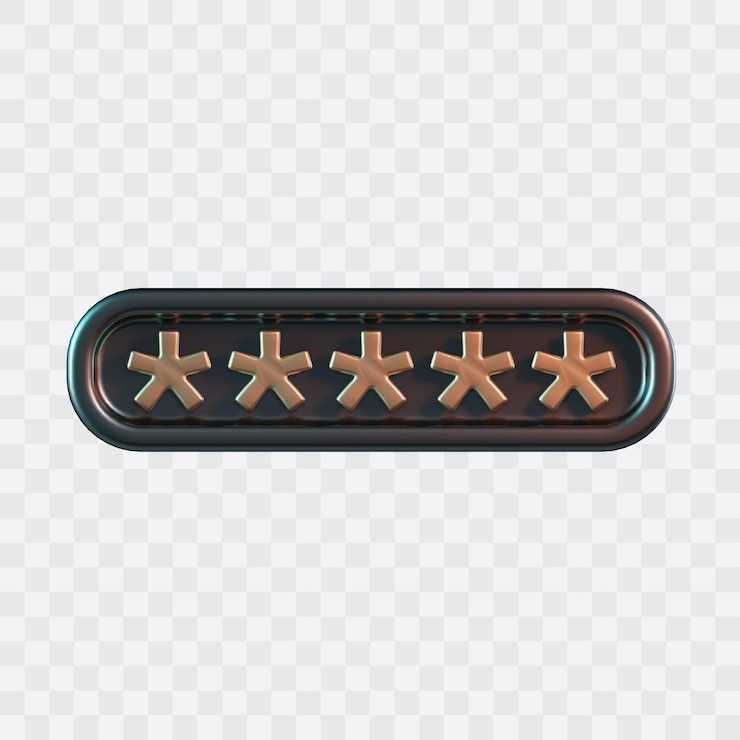 PSD password 3d icon