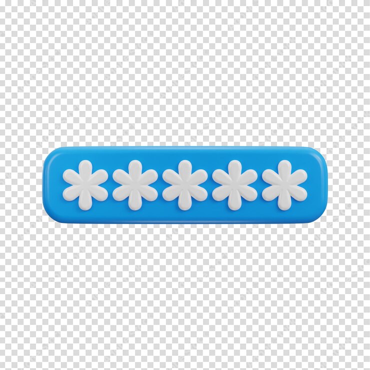 PSD password icon 3d rendering vector illustration