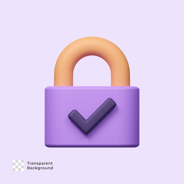 Password Security 3D Icon