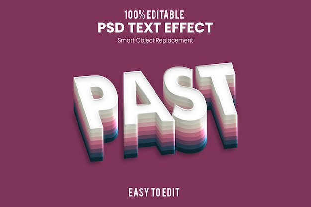 PSD effetto testo past3d