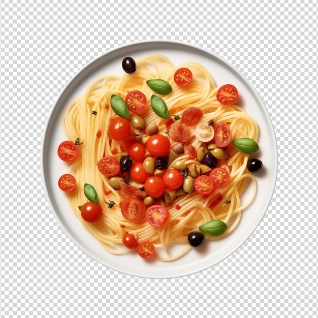 PSD pasta food isolated on white background