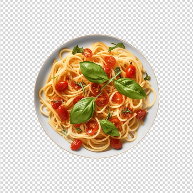 PSD pasta food isolated on white background