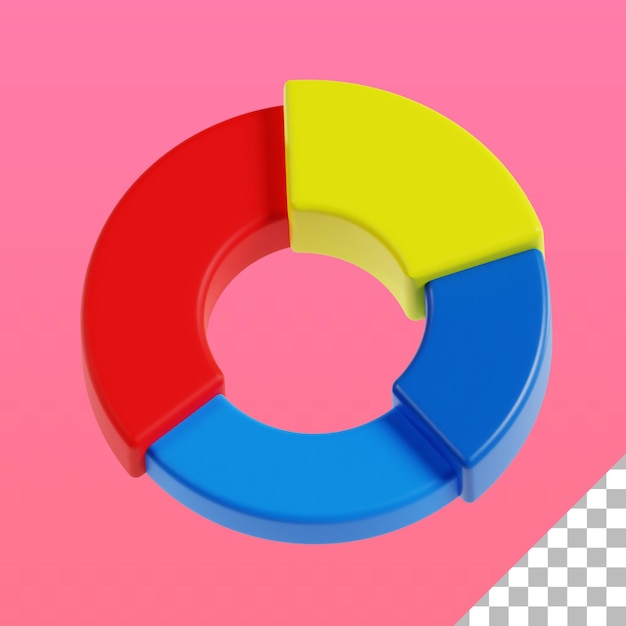 pasta grafik istatistik daire iş 3d simgesi