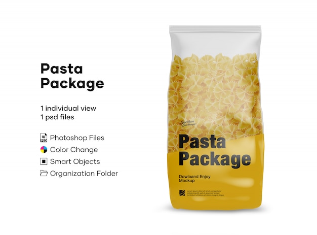 PSD pasta package