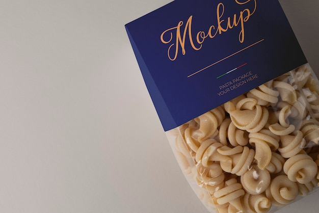 Pasta packaging mockup design