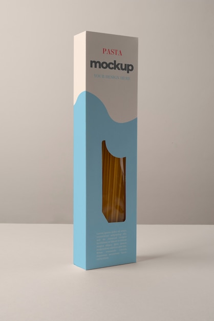 PSD pasta packaging mockup design