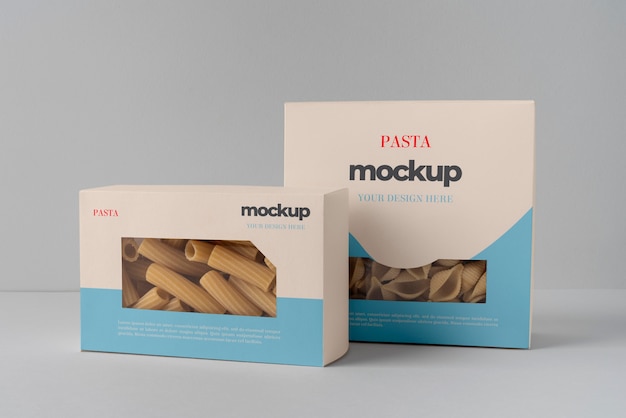 PSD pasta packaging mockup design