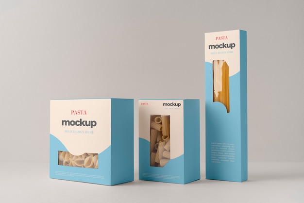 PSD pasta packaging mockup design