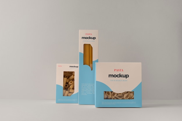 PSD pasta packaging mockup design